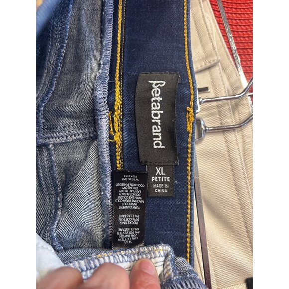 Betabrand Womens XL Petite Straight-Leg Pull-On Denim Jeans 1858 - Picture 5 of 6